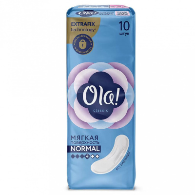 Ola! Classic Прокладки женские гигиенические без крылышек Normal, 10 шт