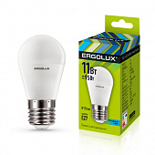 Лампа светодиодная Ergolux  LED -G45 -11W-E27-4K. 11Вт, 220В,4500К, (95Вт)
