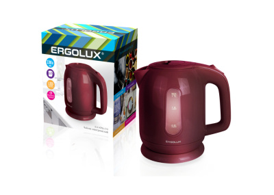 Ergolux Электрический чайник ELX-KP04-C10 темно-коричневый 2300 Вт, 1,7 л