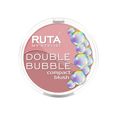 Ruta Компактные румяна двойные Double Bubble тон 105 сочетание матового и шиммерного оттенка дымчатой розы
